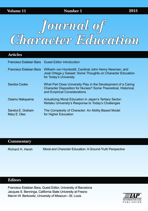 Front cover_Journal of Character Education Vol 11 Issue 1