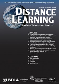 Front cover_Distance Learning Vol 13 Issue 4