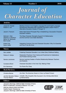Front cover_Journal of Character Education Vol 12 Issue 1