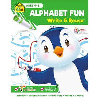 Couverture_School Zone Alphabet Fun Write & Reuse Workbook