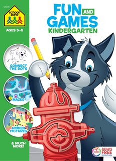 Front cover_School Zone Fun and Games Kindergarten Activity Workbook