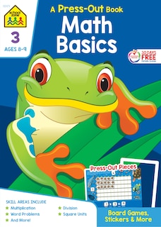 Front cover_School Zone Math Basics Grade 3 Press-Out Workbook