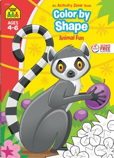 Front cover_School Zone Color by Shape Animal Fun Workbook
