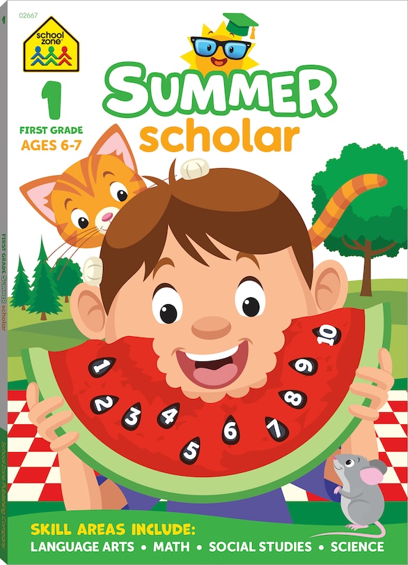 Front cover_School Zone First Grade Summer Scholar Workbook