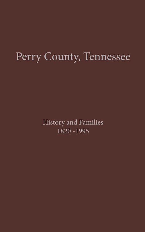 Couverture_Perry County, Tn Volume 1