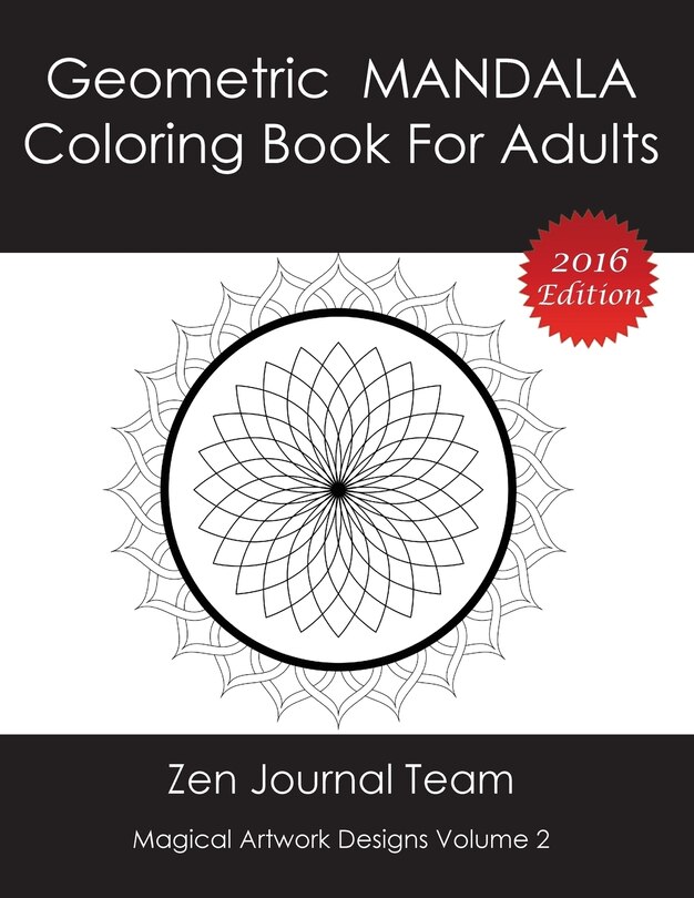 Front cover_Geometric Mandala Coloring Book For Adults