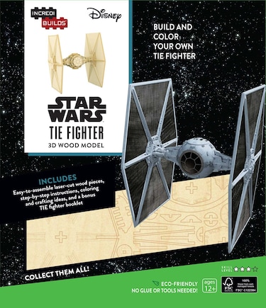 Incredibuilds: Star Wars: Tie Fighter 3d Wood Model: 3D Wood Model