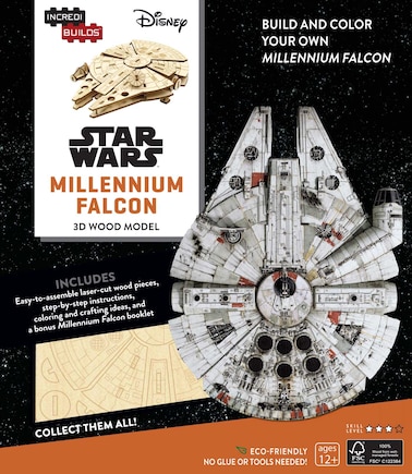 Incredibuilds: Star Wars: Millennium Falcon 3d Wood Model: 3D Wood Model