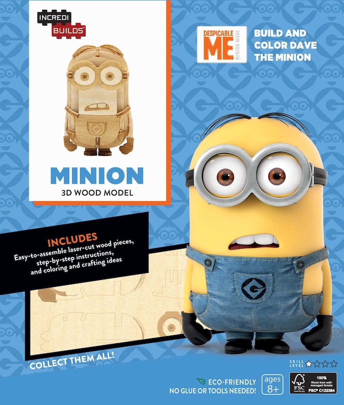 Incredibuilds: Minions 3d Wood Model: 3D Wood Model