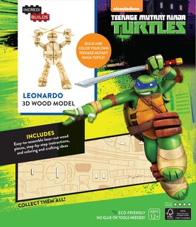 Front cover_Incredibuilds: Teenage Mutant Ninja Turtles: Leonardo 3d Wood Model