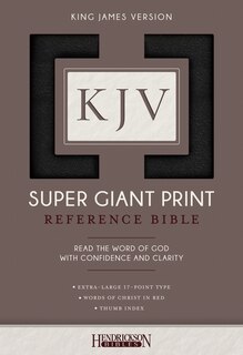 Couverture_KJV Super Giant Print Reference Bible (Imitation Leather, Black, Indexed, Red Letter)