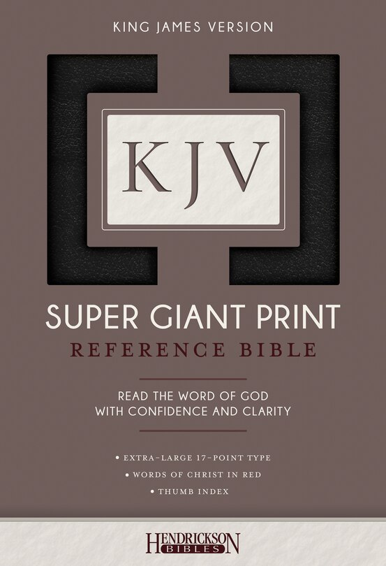 Couverture_KJV Super Giant Print Reference Bible (Imitation Leather, Black, Indexed, Red Letter)