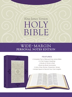 Couverture_Holy Bible: Wide-margin Personal Notes Edition [lavender Plume]