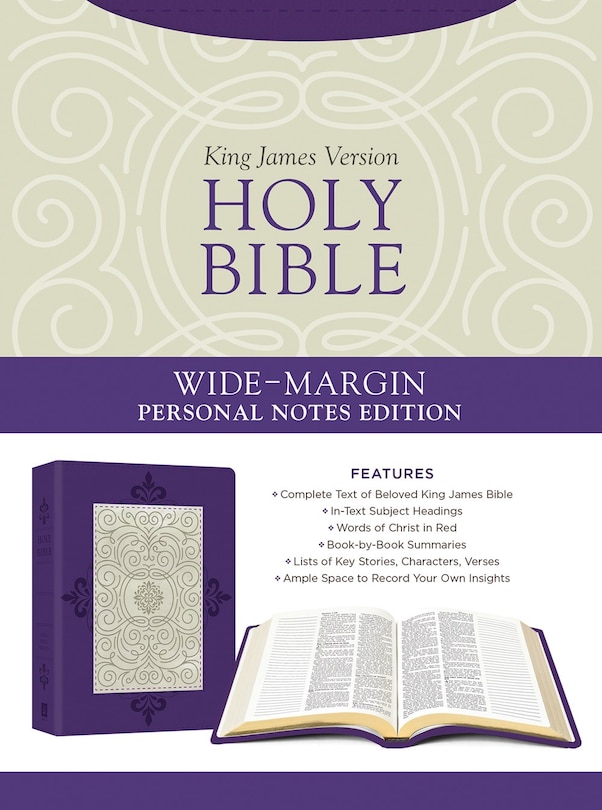 Couverture_Holy Bible: Wide-margin Personal Notes Edition [lavender Plume]