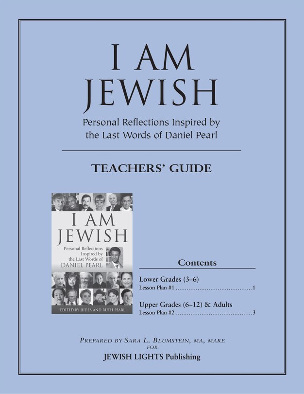 Front cover_I Am Jewish Teacher's Guide