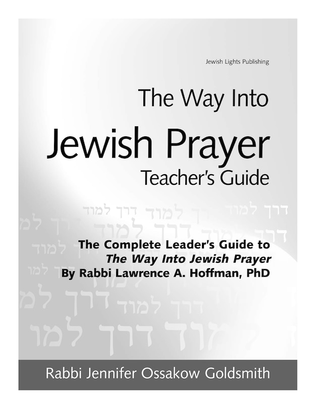 Front cover_The Way Into Jewish Prayer Teacher's Guide