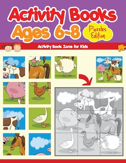 Front cover_Activity Books Ages 6-8 Puzzles Edition