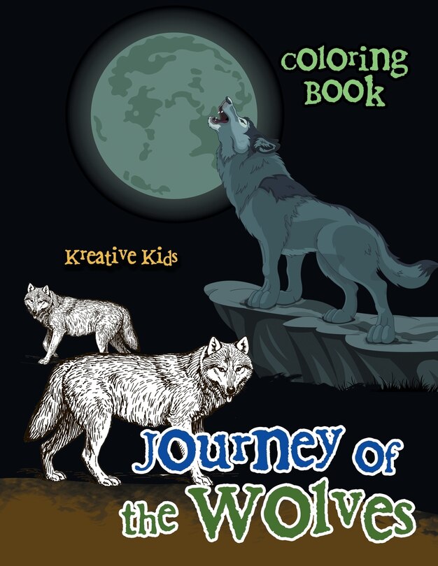 Front cover_Journey Of The Wolves Coloring Book