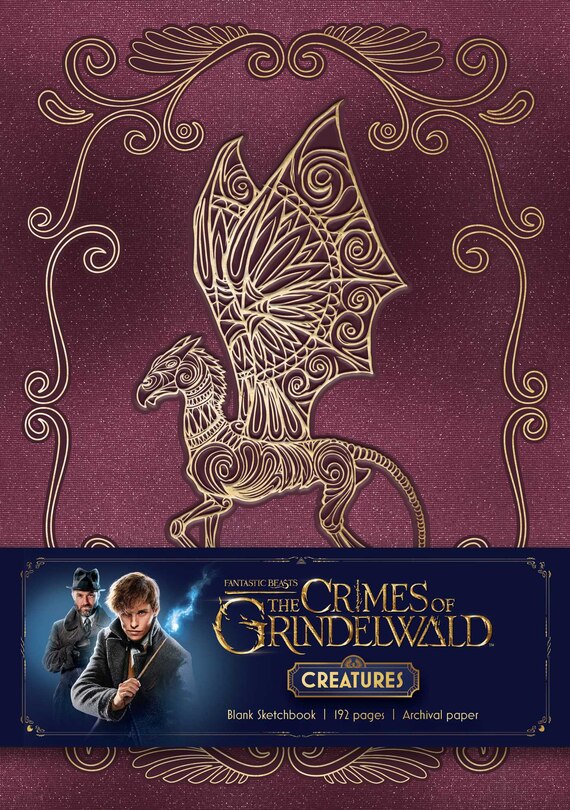 Front cover_Fantastic Beasts: The Crimes of Grindelwald: Magical Creatures Hardcover Blank Sketchbook
