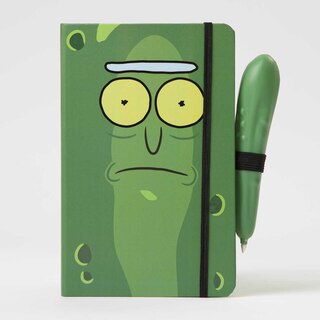Front cover_Rick and Morty: Pickle Rick Hardcover Ruled Journal With Pen