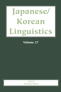 Couverture_Japanese/korean Linguistics, Volume 27