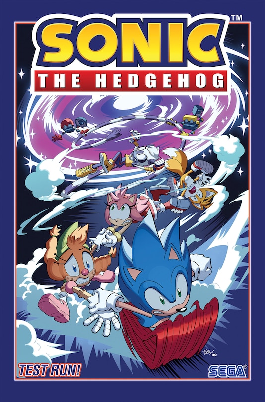 Front cover_Sonic The Hedgehog, Vol. 10: Test Run!