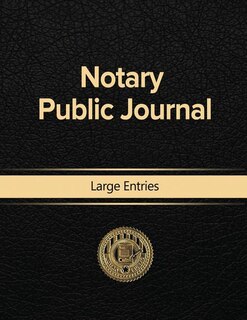 Front cover_Notary Public Journal Large Entries