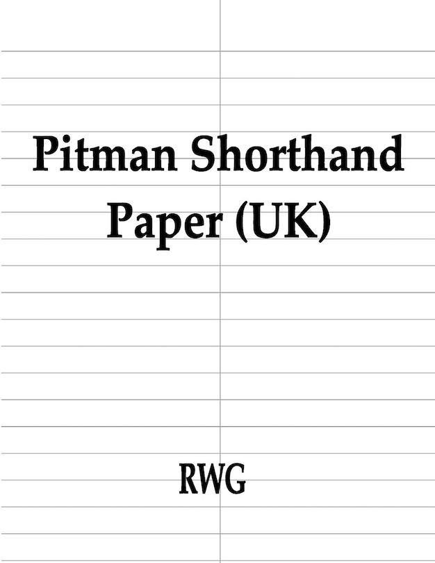 Couverture_Pitman Shorthand Paper (UK)