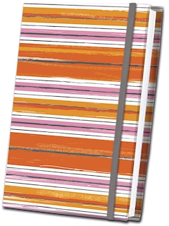 Front cover_Orange Striped Fabric Journal