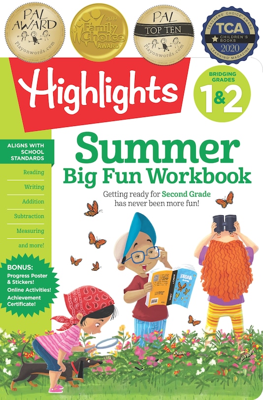 Summer Big Fun Workbook Bridging Grades 1 & 2: Summer Before Second Grade Prep Workbook for Spelling, Reading Comprehension, Language Arts and More