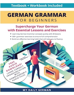 Couverture_German Grammar for Beginners Textbook + Workbook Included
