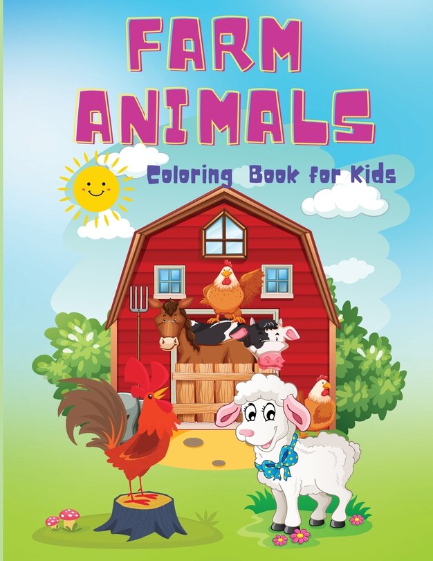 Front cover_Farm Animals Coloring Book for Kids