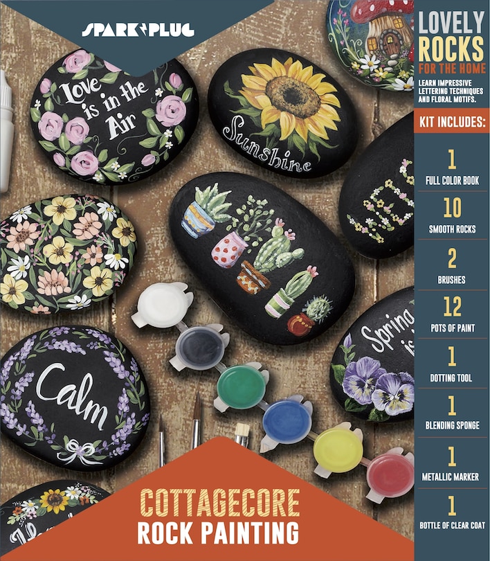 ROCK PAINTING COTTAGECORE