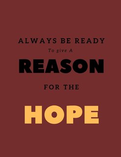 Couverture_Always be Ready to give a Reason for the Hope