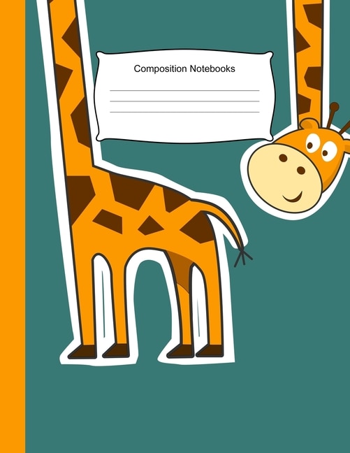 Composition Notebooks: 8.5 x 11,100 Wide Ruled Line Paper, Cute School Notebook, School Composition Notebooks, Back to school, Giraffe