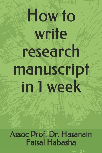 How to write research manuscript in 1 week