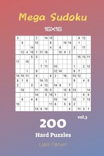 Couverture_Mega Sudoku 16x16 - 200 Hard Puzzles vol.3