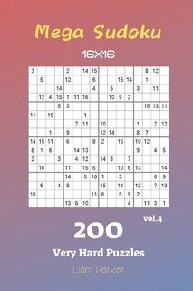 Couverture_Mega Sudoku 16x16 - 200 Very Hard Puzzles vol.4