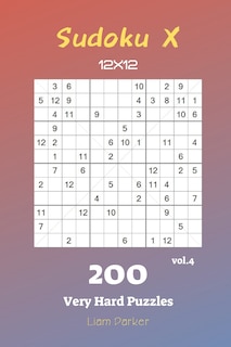 Front cover_Sudoku X 12x12 - 200 Very Hard Puzzles vol.4