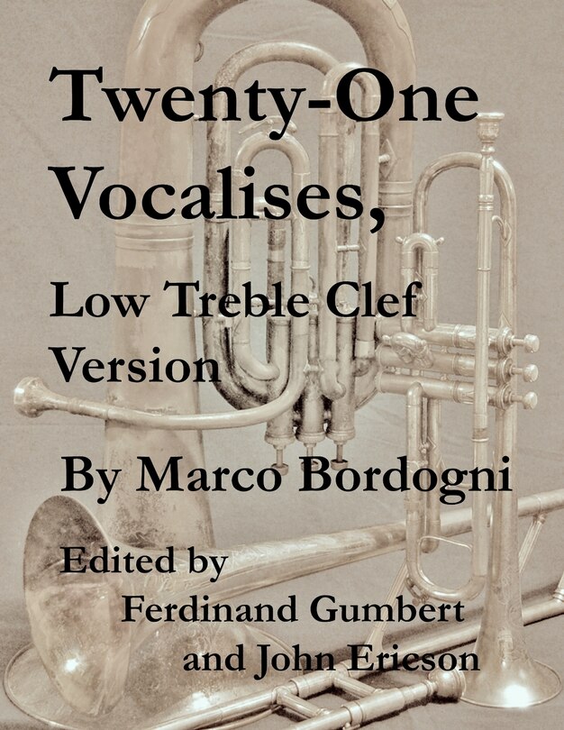 Front cover_Twenty-One Vocalises, Low Treble Clef Version
