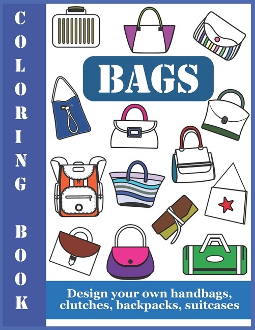 Coloring Book Bags Design your own handbags clutches backpacks