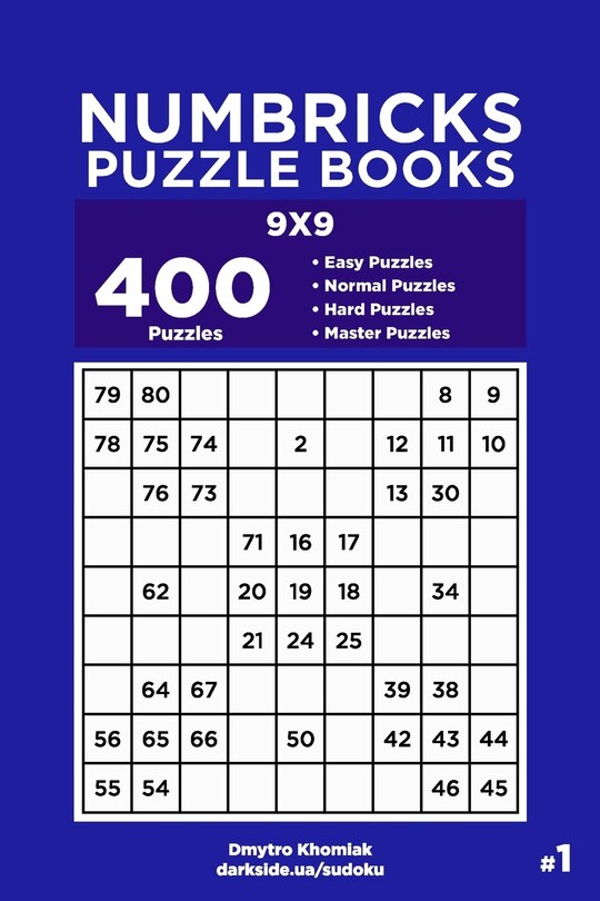 Front cover_Numbricks Puzzle Books - 400 Easy to Master Puzzles 9x9 (Volume 1)