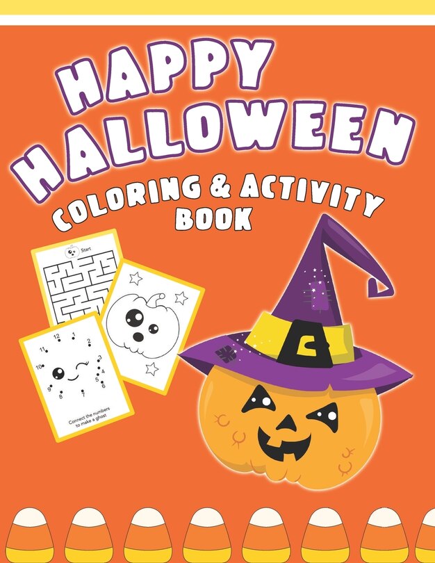 Front cover_Happy Halloween Coloring And Activity Book
