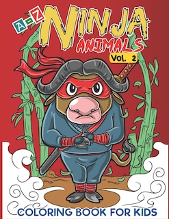 Couverture_A-Z Ninja Animals Coloring Book for Kids