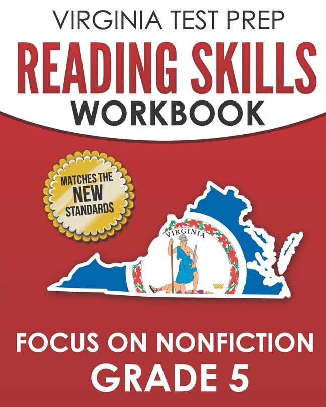 Couverture_VIRGINIA TEST PREP Reading Skills Workbook Focus on Nonfiction Grade 5