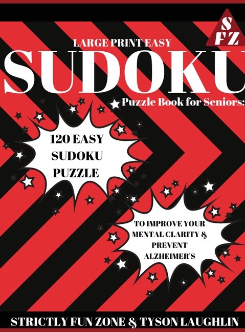 Front cover_Large Print Easy Sudoku Puzzle Book For Seniors
