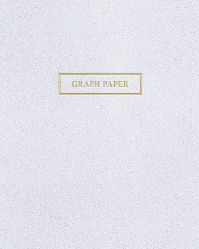 Graph Paper: Executive Style Composition Notebook - White Leather Style, Softcover - 8 x 10 - 100 pages (Office Essentials)