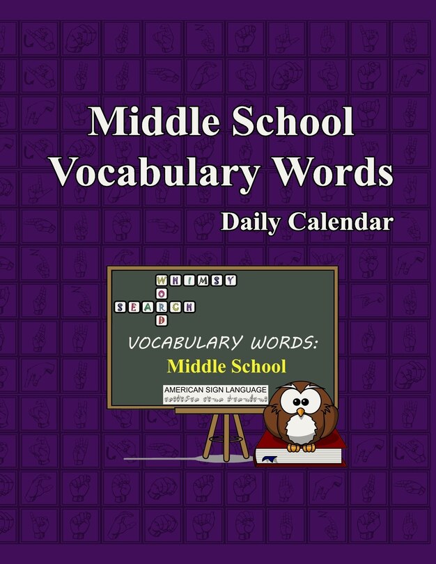 Couverture_Whimsy Word Search, Middle School Vocabulary Words - Daily Calendar - In ASL