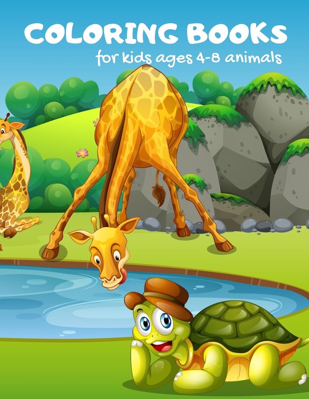 Couverture_Coloring Books For Kids Ages 4-8 Animals