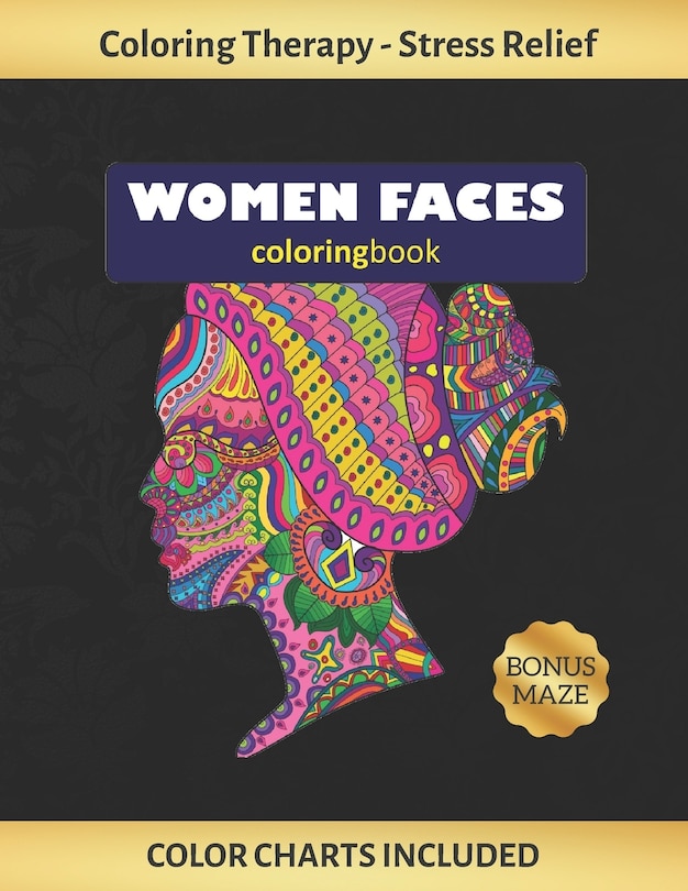 Couverture_Woman Faces Coloring Book